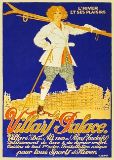 publicité hiver pour Le Villars Palace