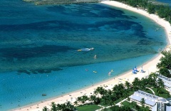 La plage vue du ciel