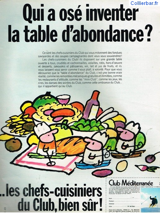 table d'abondance - 1970