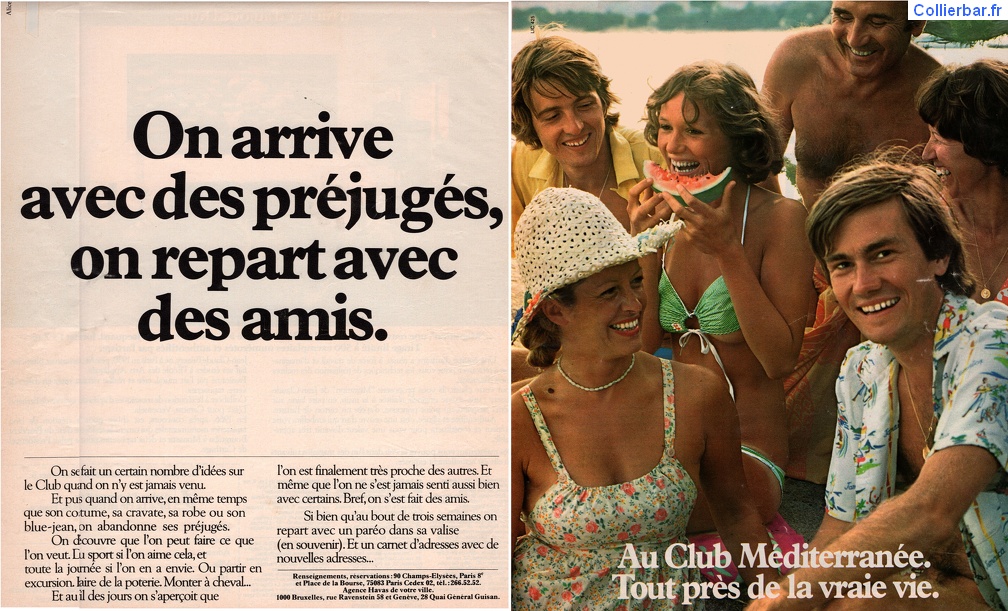 Publicité 1977 photos prises à Santa Julia, Corse