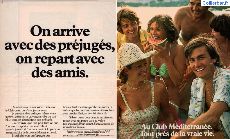 Publicité 1977 photos prises à Santa Julia, Corse