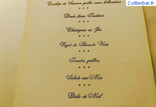 Menu noel Pompadour