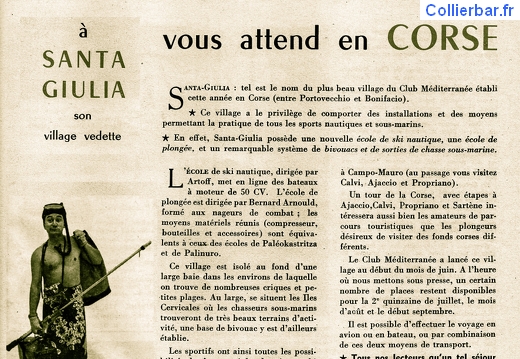 Santa Gulia plongée 1958
